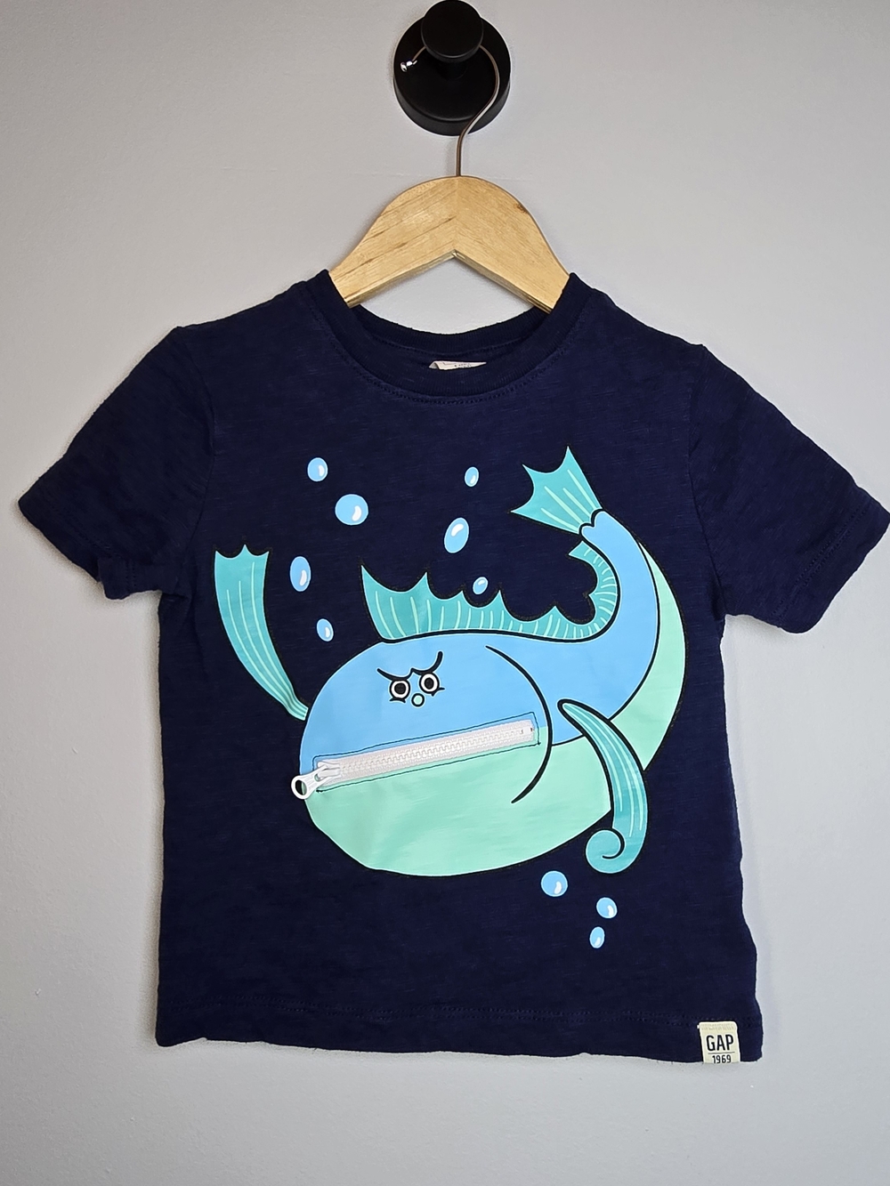 Gap Kids Navy Whale Graphic Tee